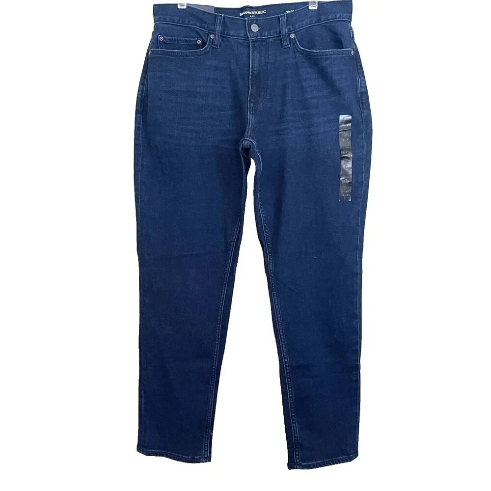 Banana Republic Travel Jeans Men's 33 X 30 Athletic Fit Medium Wash NEW